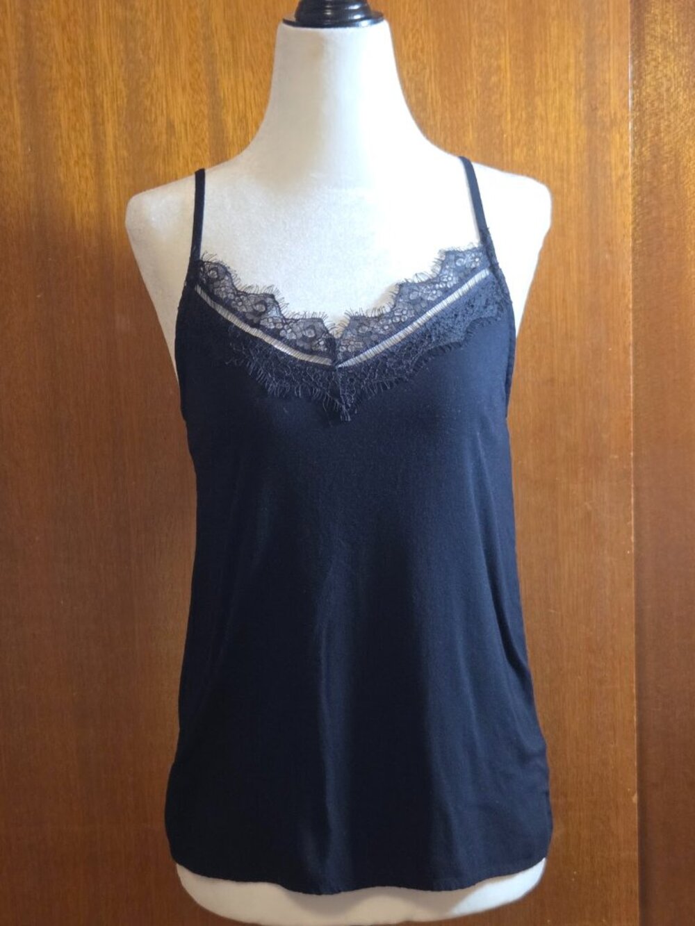 Arizona Jean Co Black Lace Trim Cami Top - XS
